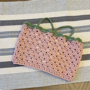 Vintage Strawberry crochet kids top